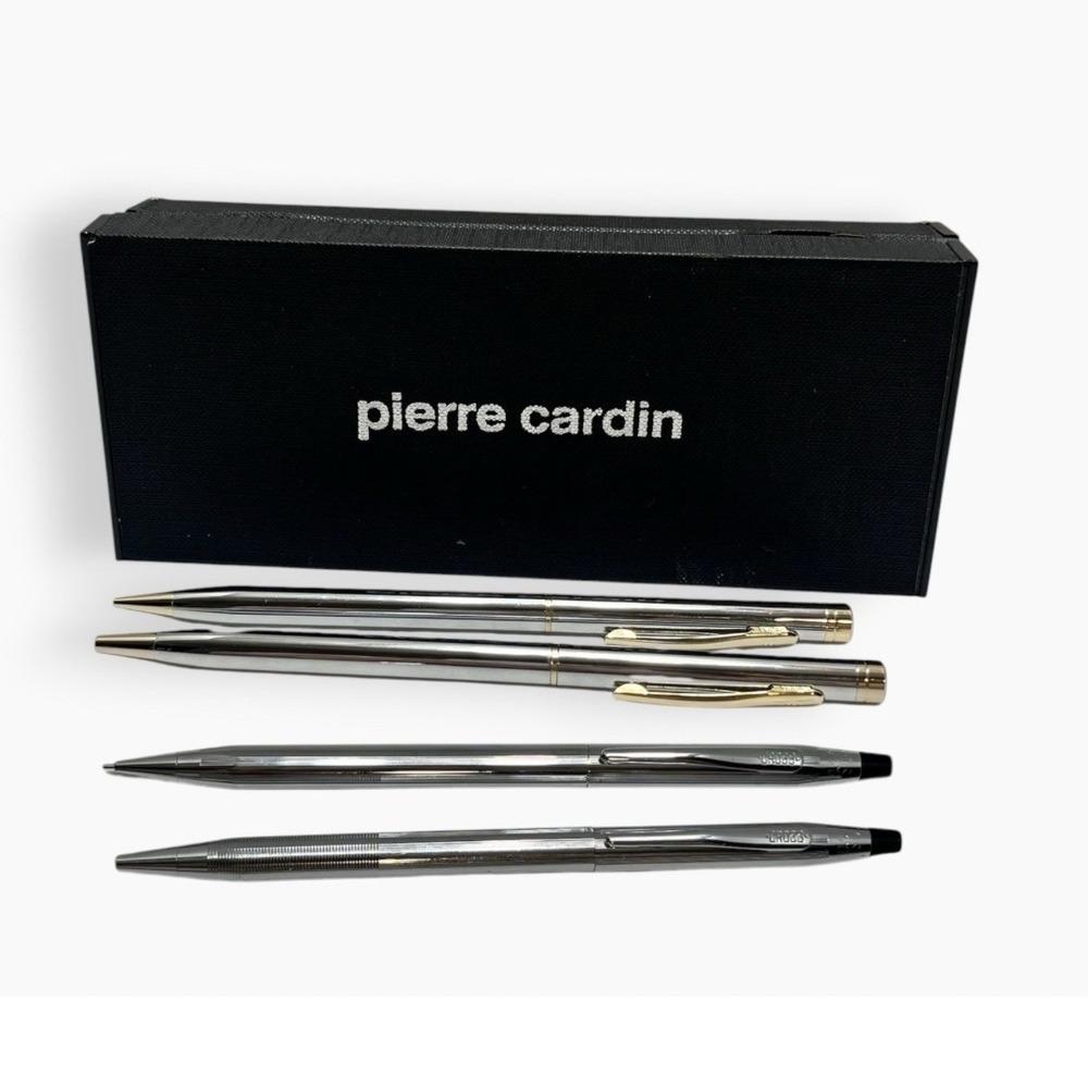 Vintage Lot Pierre Cardin & Cross Pen & Pencils Silver Gold Chrome READ